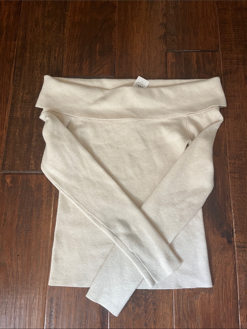 LOFT Off-the-Shoulder Fold-Over Sweater